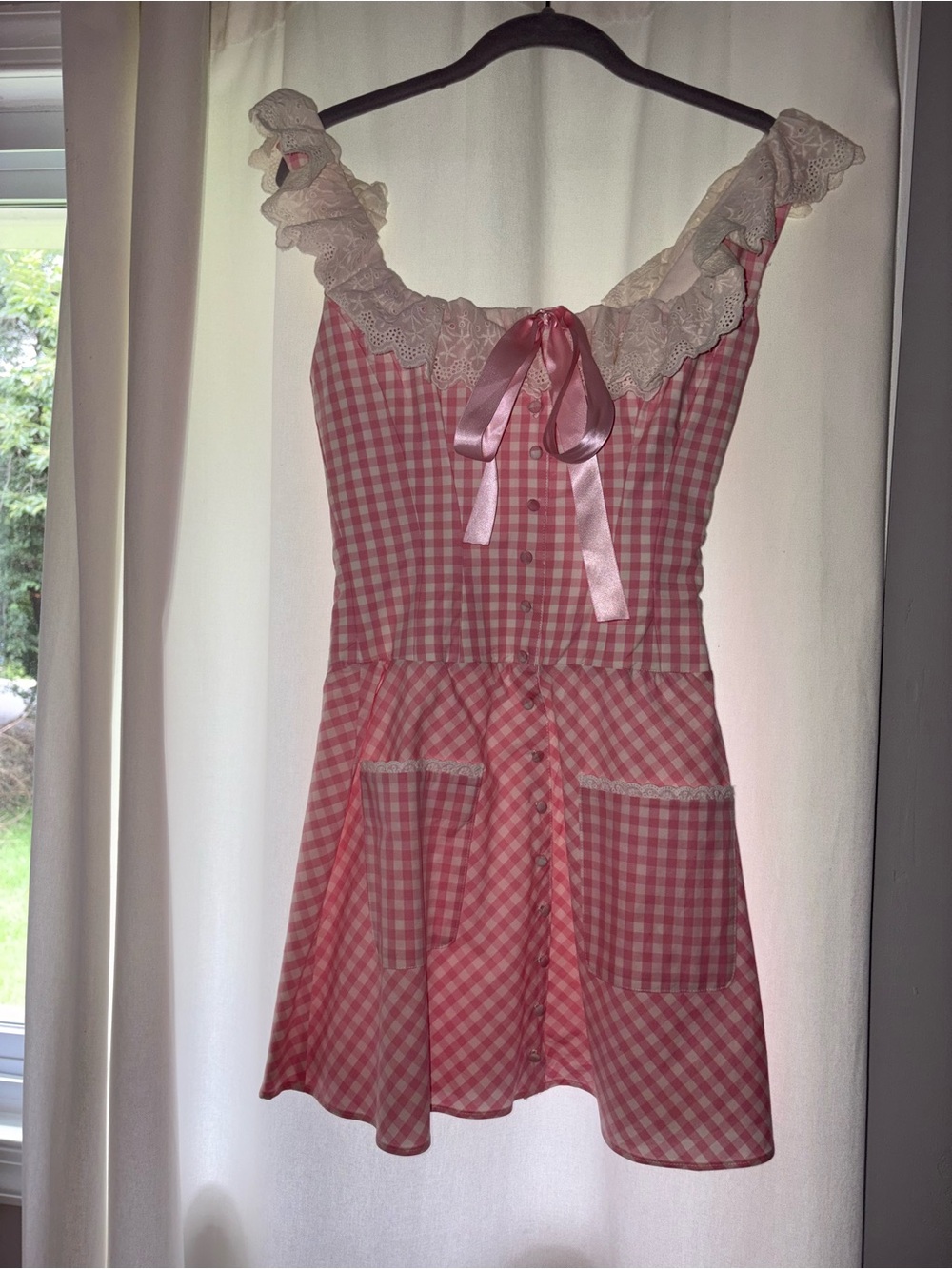House of CB Gingham Astra Ruffle Mini Dress - Picture 4 of 10